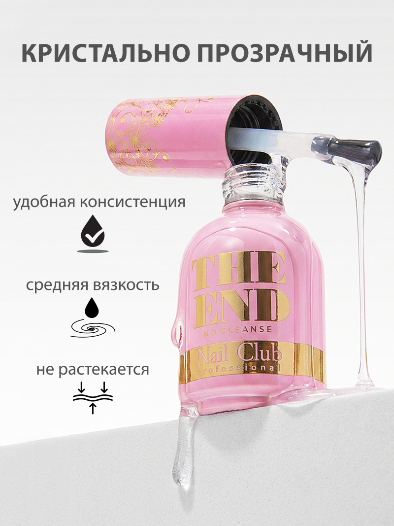 Купить финиш-гель для ногтей без липкого слоя THE END Nail Club