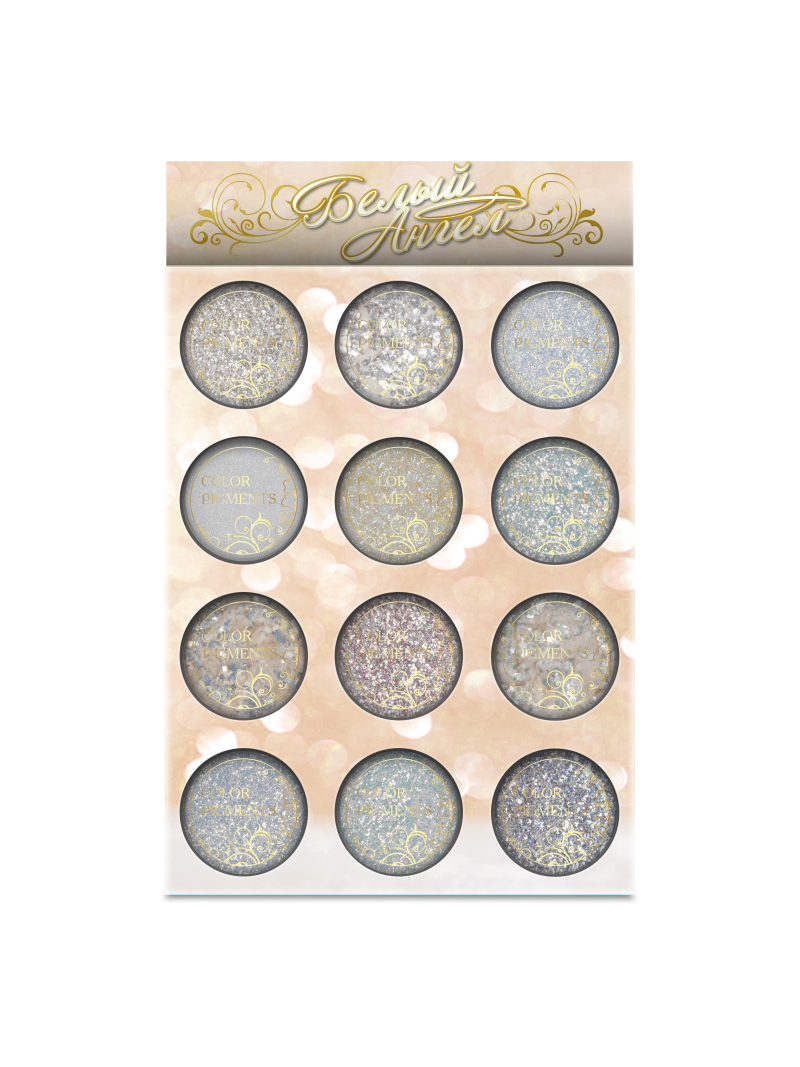 Купить набор пигментов для ногтей «Белый Ангел» с эффектом хамелеон