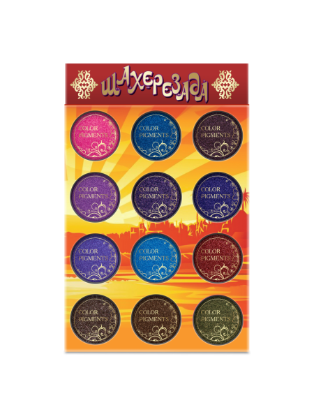 Купить набор ярких цветных пигментов для ногтей «Шахерезада»
