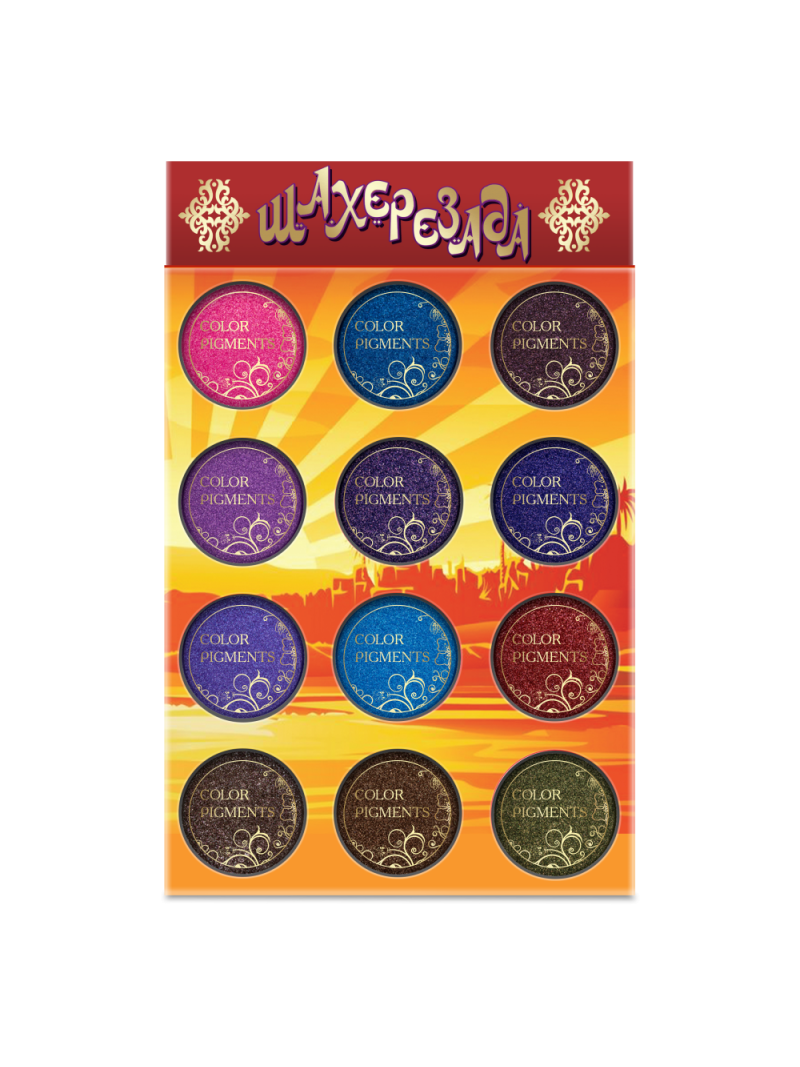 Купить набор ярких цветных пигментов для ногтей «Шахерезада»