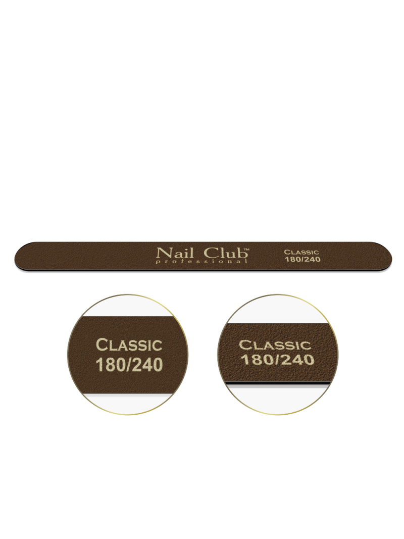Купить пилку для опила натуральных ногтей 180/240 серии Classic узкая прямоугольная