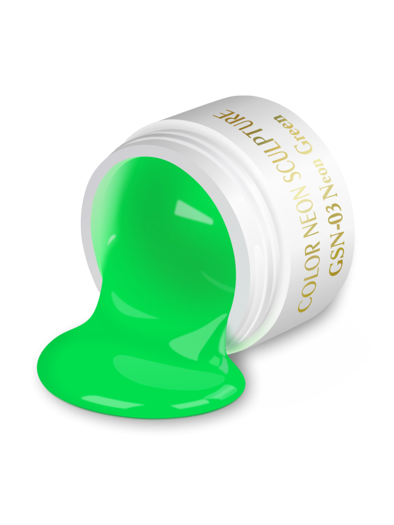 Купить билдер-гель для френча GSN-03 Neon Green COLOR NEON SCULPTURE Nail Club