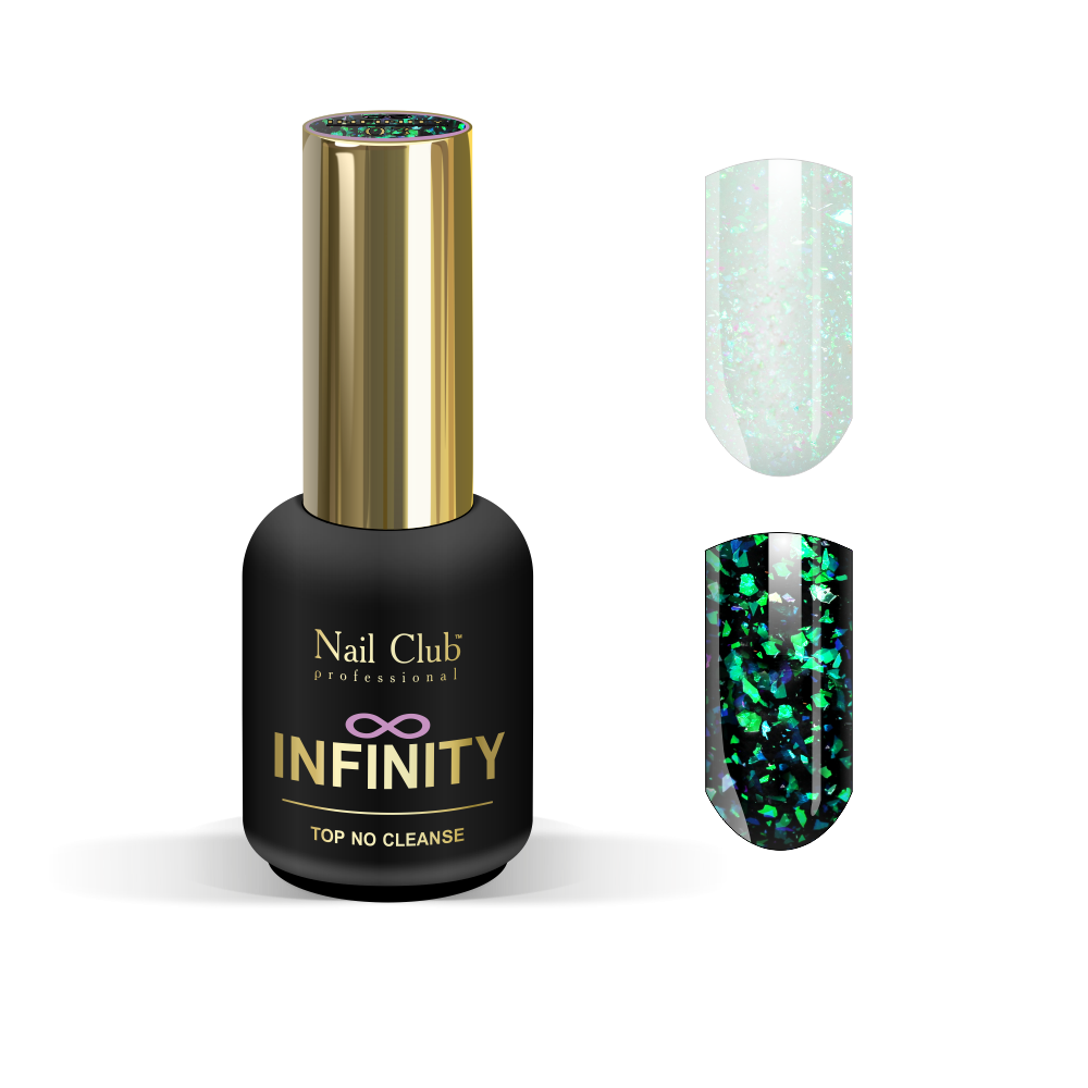 Купить топ-гель для ногтей без липкого слоя INFINITY 3 Nail Club Объём 18мл  Цвет Прозрачный