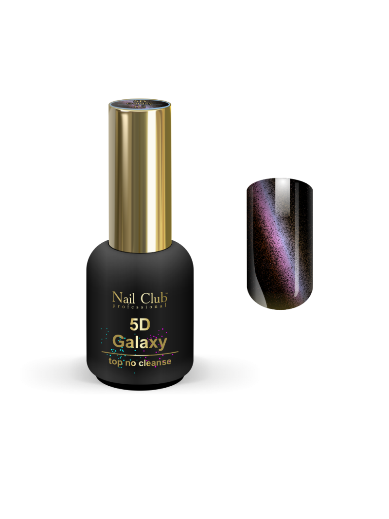 Купить магнитный топ-гель для ногтей без липкого слоя 5D Galaxy 2 Nail Club