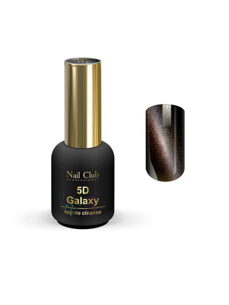 Купить топ-гель для ногтей без липкого слоя 5D Galaxy 5 Nail Club
