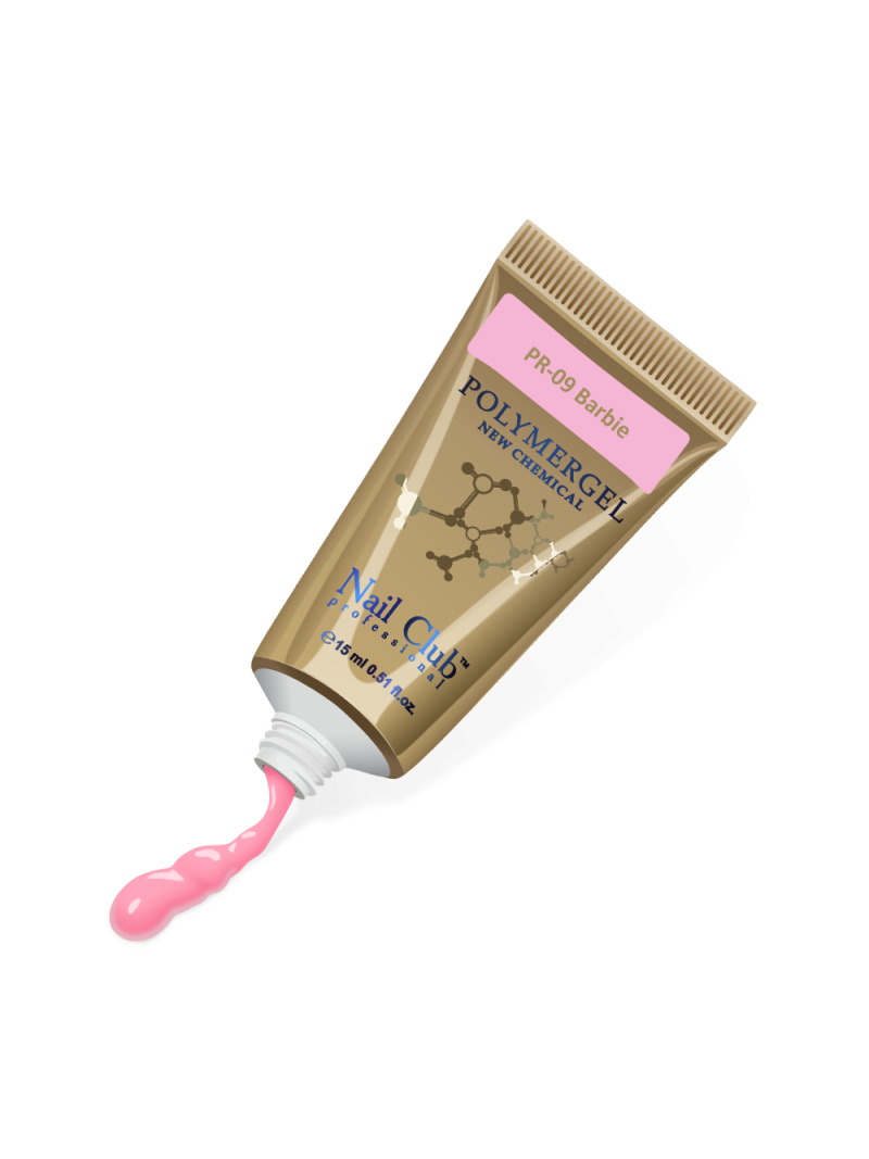 Купить полимерный гель для моделирования PR-09 Barbie POLYMERGEL COLOR