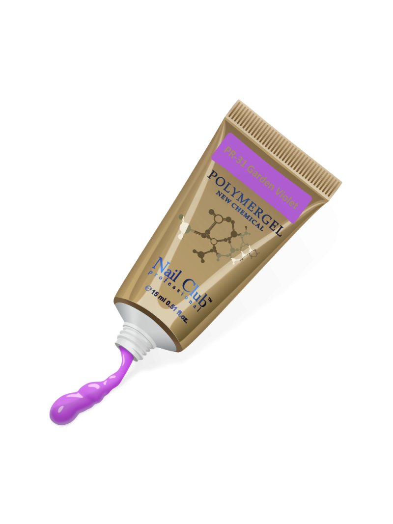 Купить полимерный гель для моделирования ногтей PR-31 Garden Violet POLYMERGEL COLOR