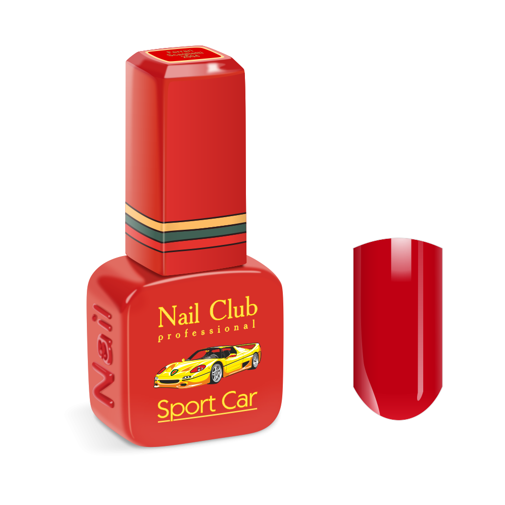 Эмалевый красный гель-лак для ногтей 2004 Ferrari Scaglietti