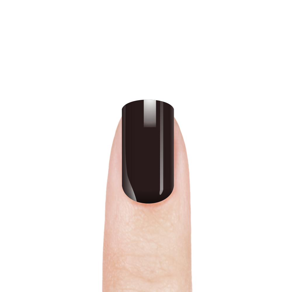 Эмалевый гель-лак для ногтей с липким слоем 01 Black Shine