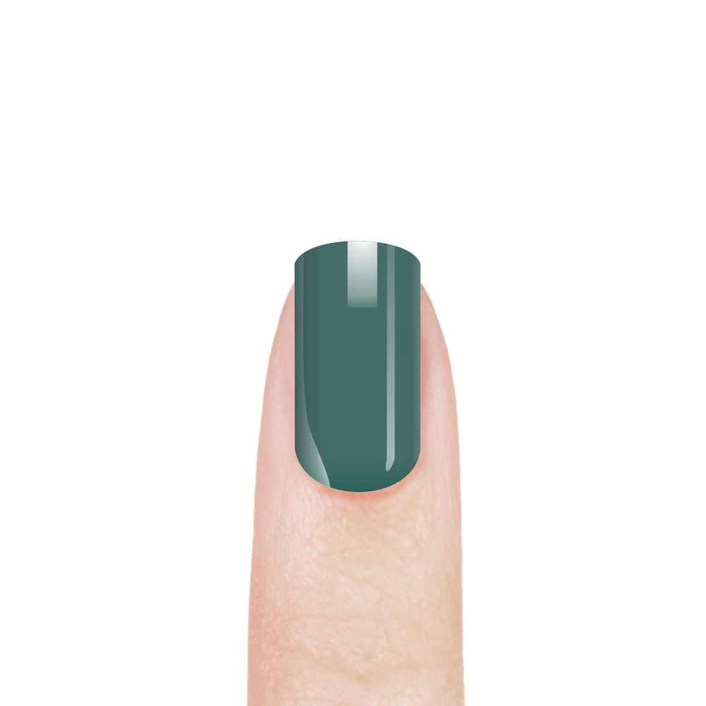 Эмалевый гель-лак для ногтей с липким слоем 12 Greenstone