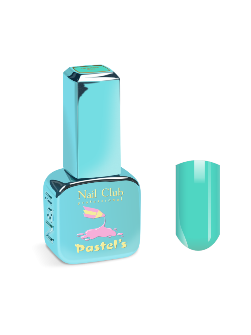 Купить эмалевый пастельный гель-лак для ногтей 1027 Turquoise PASTEL’S