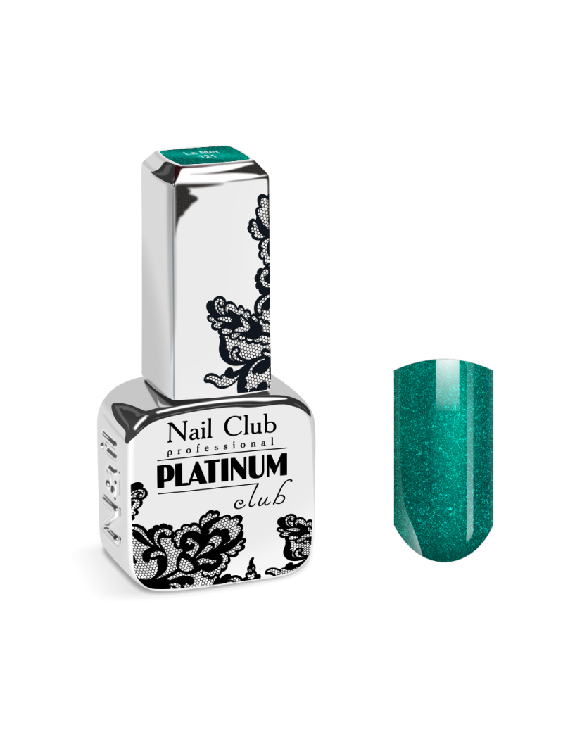 Купить эмалевый гель-лак для ногтей 121 La Mer с шиммером