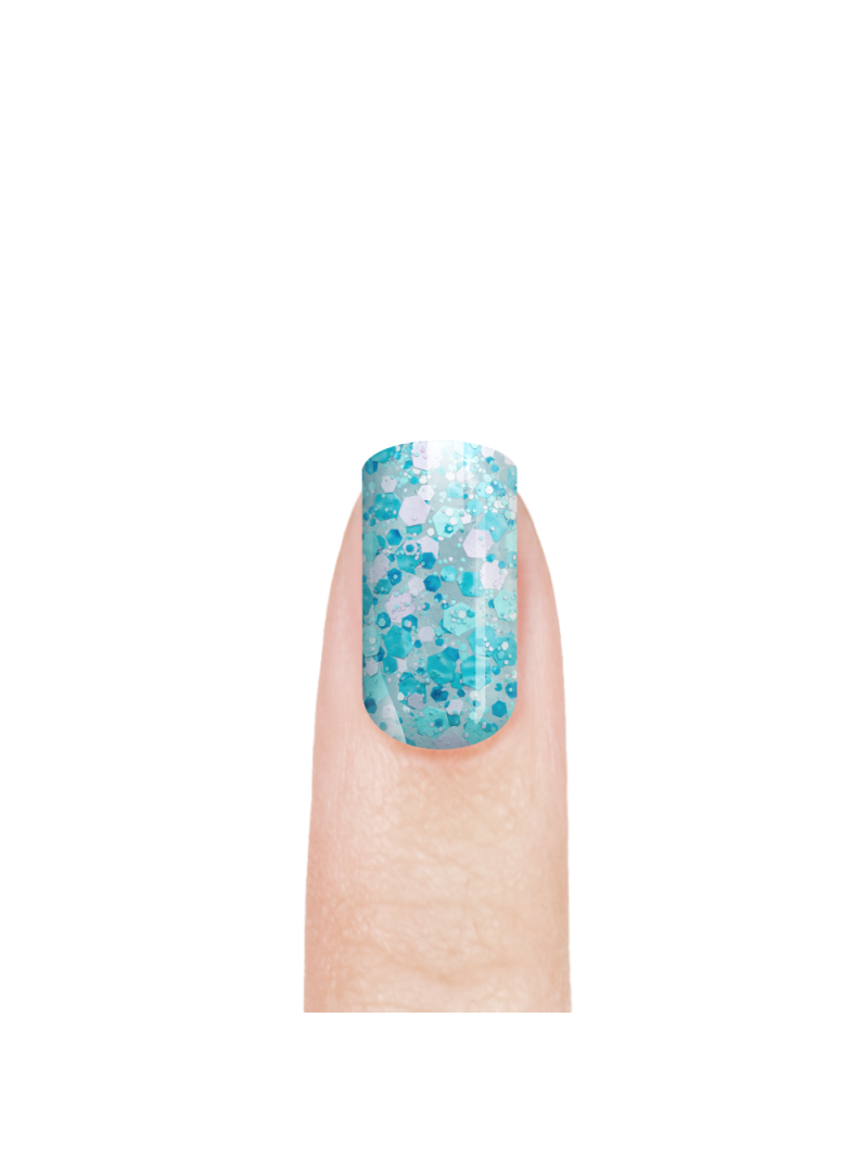 Купить эмалевый гель-лак для ногтей 136 Moppy с пайетками