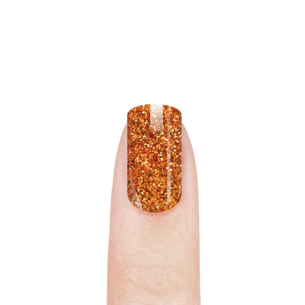 Эмалевый гель-лак для ногтей с липким слоем 139 Glitter Copper