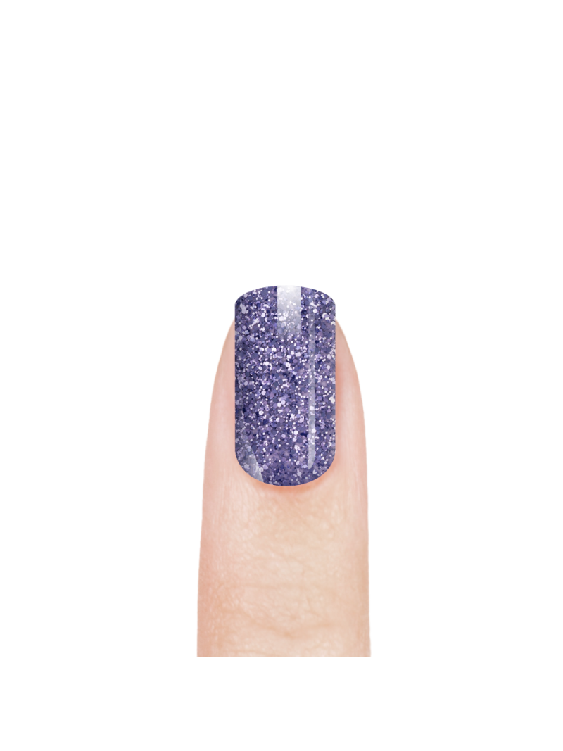 Купить эмалевый гель-лак для ногтей 142 Glitter Lavanda с шиммером