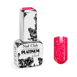 Эмалевый гель-лак для ногтей с липким слоем 143 Glitter Pink