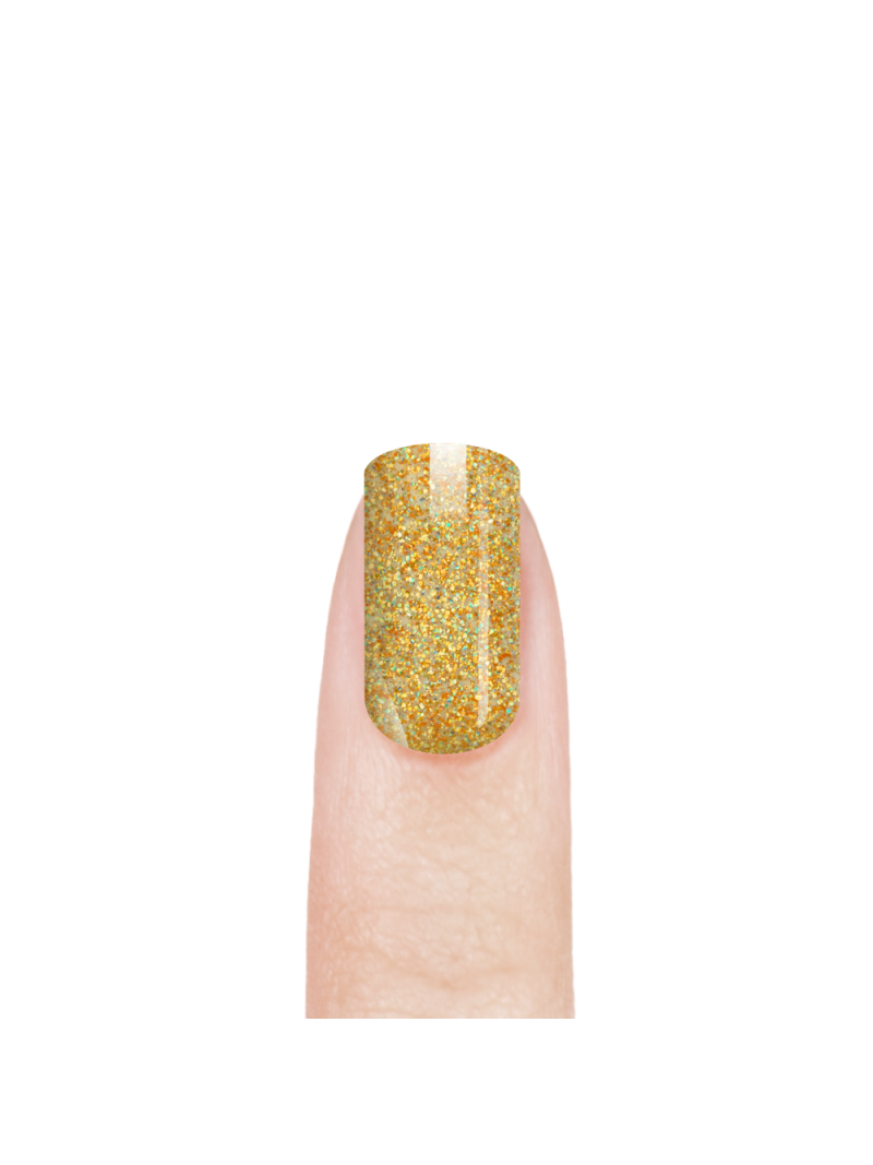Купить эмалевый гель-лак для ногтей 146 Gold Holographic с голографическим эффектом