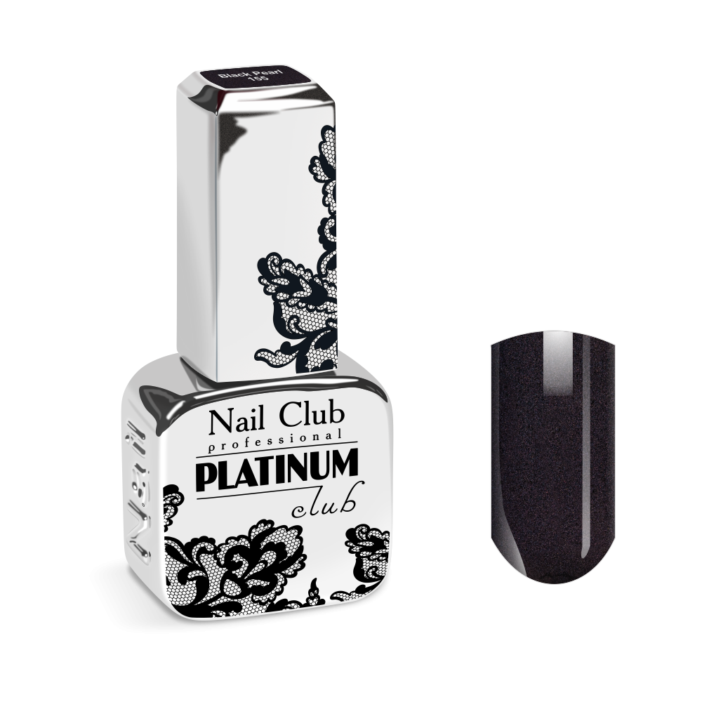 Эмалевый гель-лак для ногтей с липким слоем 155 Black Pearl