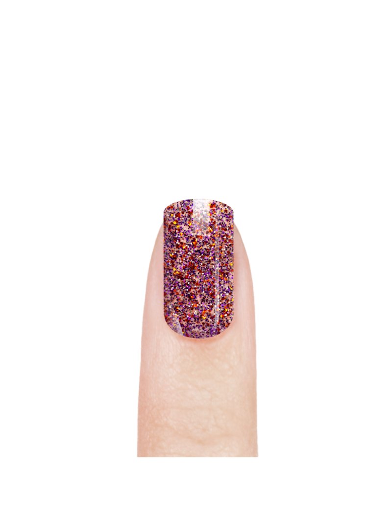 Купить эмалевый гель-лак для ногтей 163 Glitter Colorful с шиммером