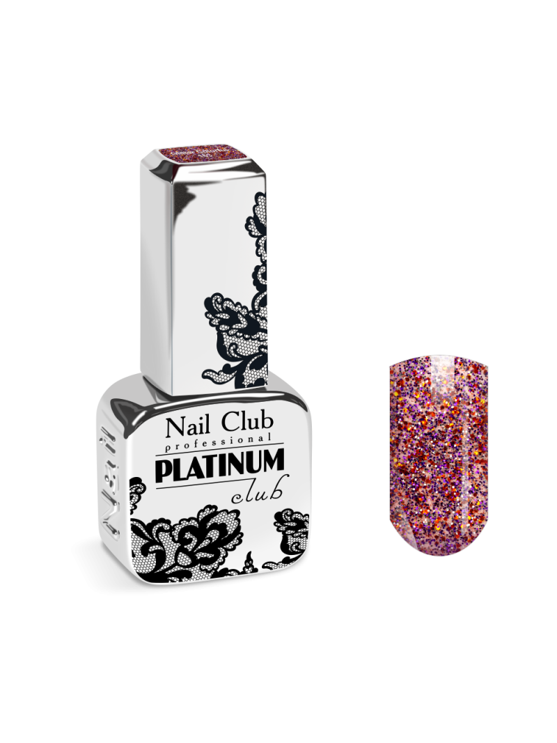 Купить эмалевый гель-лак для ногтей 163 Glitter Colorful с шиммером