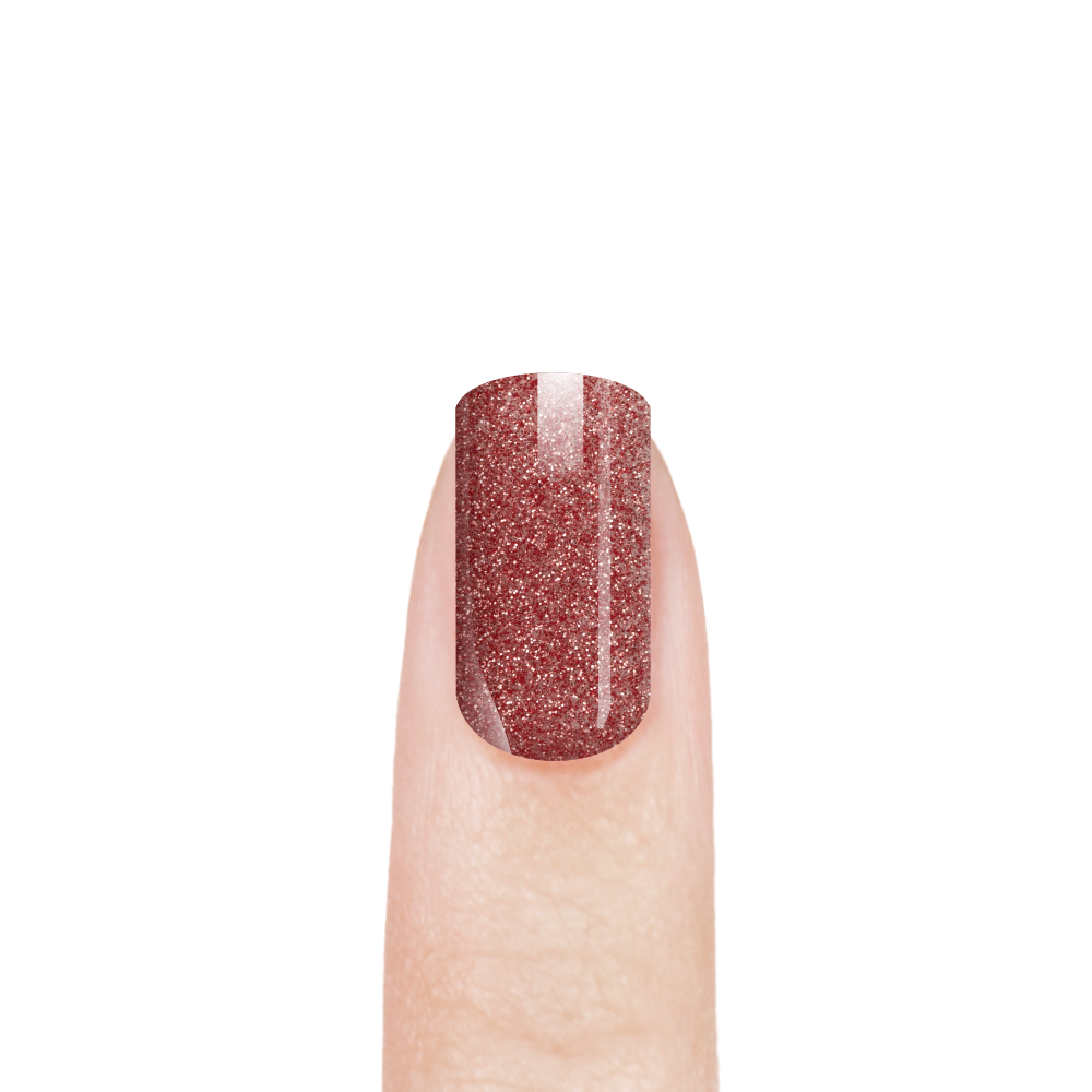 Эмалевый гель-лак для ногтей с липким слоем 164 Glitter Rose