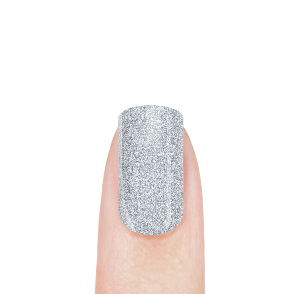Гель-краска для ногтей без липкого слоя GP-30 Silver Deluxe
