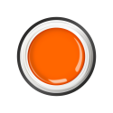 Неоновая гель-краска для ногтей с липким слоем GNP-06 Neon Orange