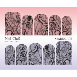 Слайдер-дизайн для ногтей FABRIC 076