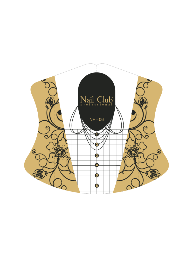 Купить пластиковые формы для наращивания ногтей с разметкой, NF-06, 500 шт.