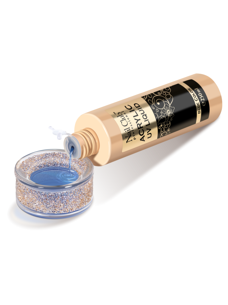 Купить мономер для акриловой пудры ACRYLIC UV LIQUID Blue Color