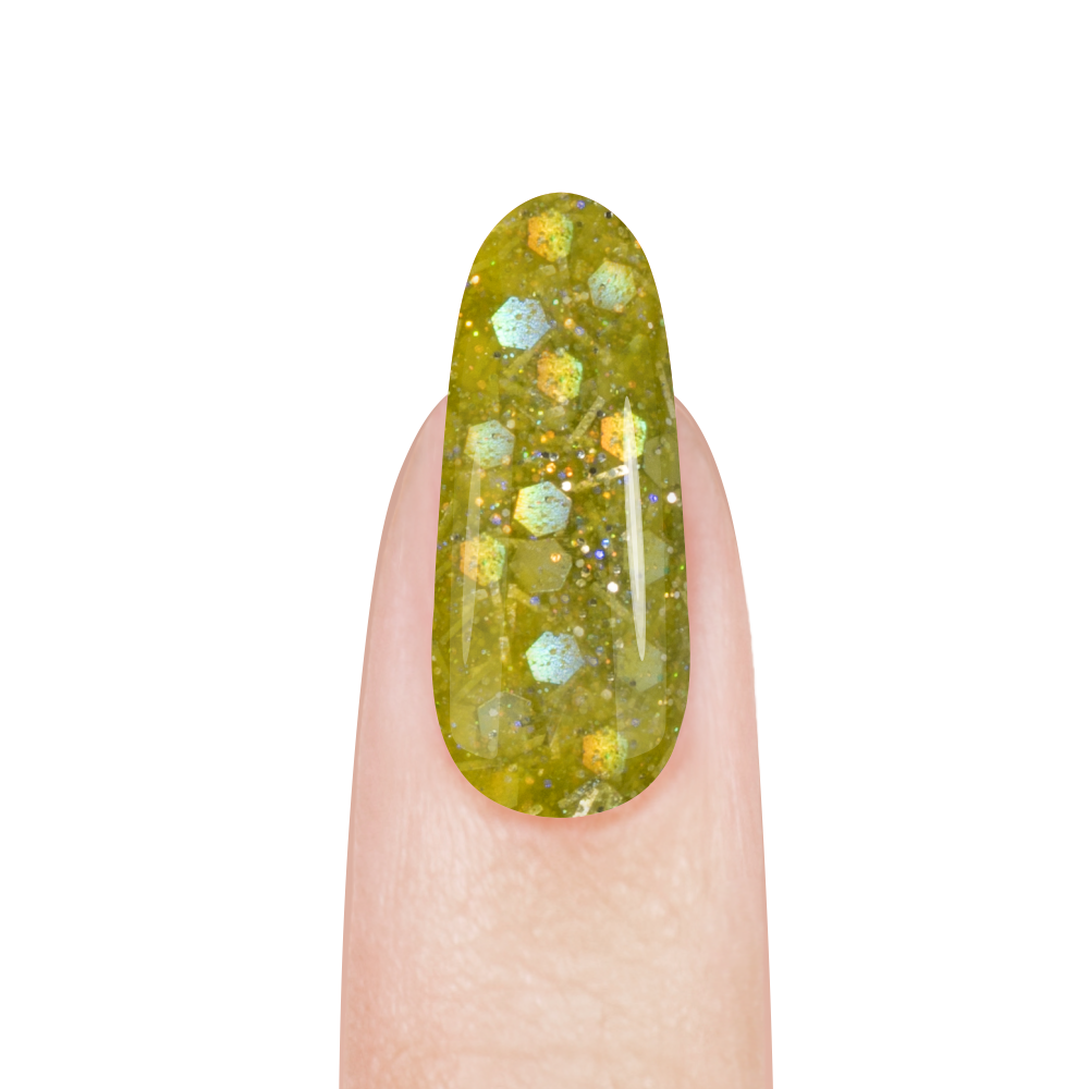 Цветная акриловая пудра для моделирования ногтей CL01 Crazy Lime