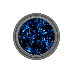 Пигмент для ногтей с эффектом «металлик» ZET-17 Синий Бисер