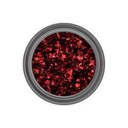 Пигмент для ногтей с эффектом «металлик» ZET-18 Красный Бисер