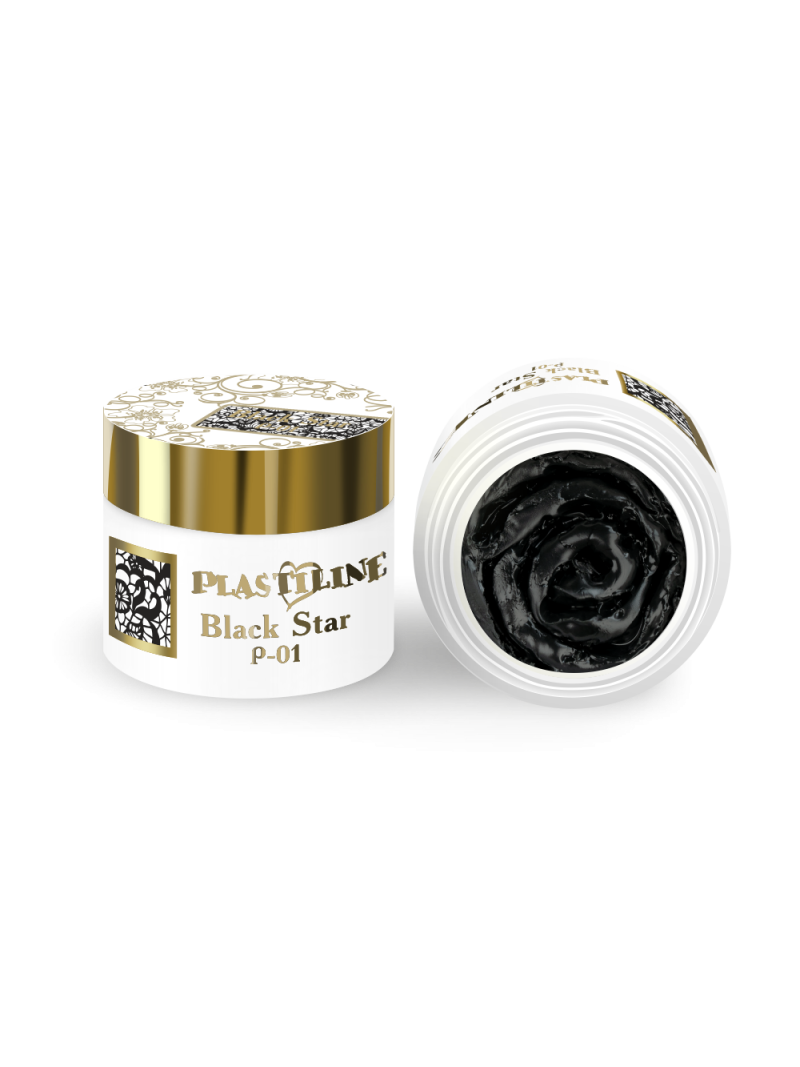 Купить гель-пластилин для лепки на ногтях P-01 Black Star PLASTILINE Nail Club
