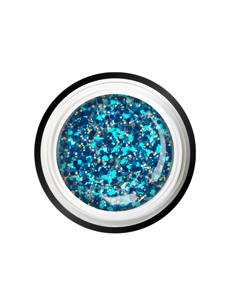 Купить гель-краску для ногтей с глиттером GB-10 Indian Sapphire Brilliance Nail Club