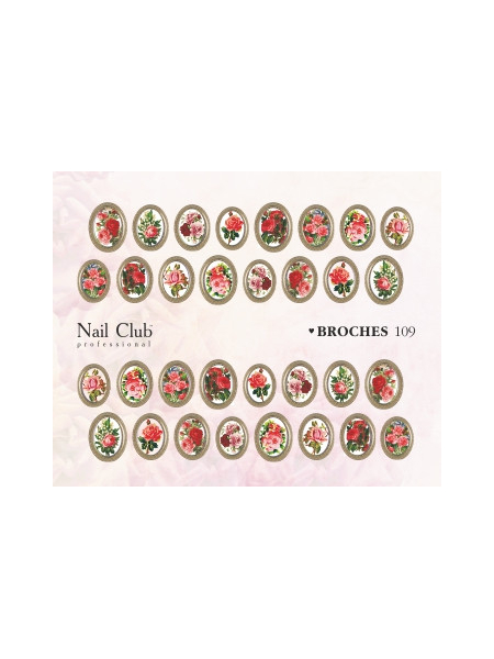 Купить слайдер-дизайн для ногтей BROCHES 109