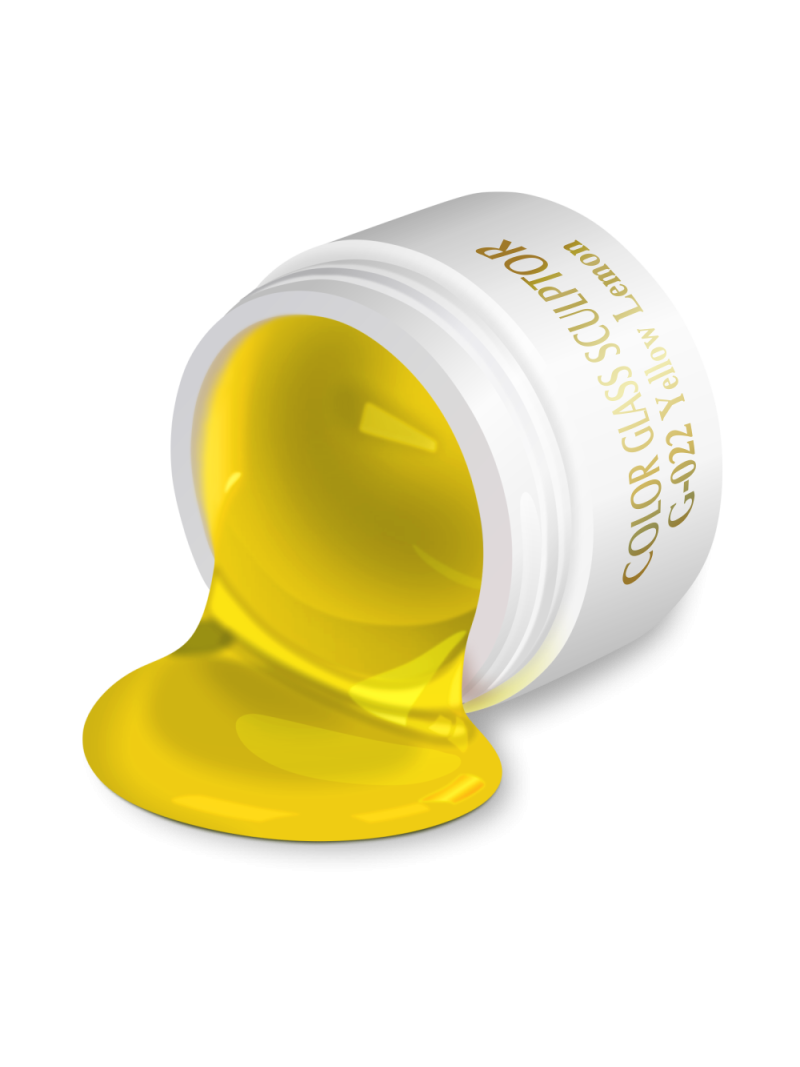 Купить витражный скульптурный гель для моделирования ногтей и френча G-022 Yellow Lemon