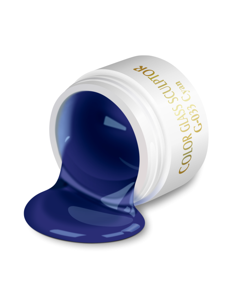 Купить витражный скульптурный гель для моделирования ногтей и френча G-033 Cyan