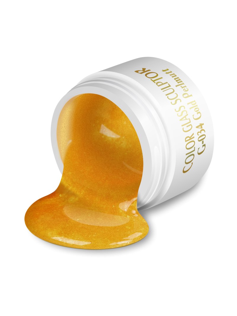 Купить витражный скульптурный гель для моделирования ногтей и френча G-034 Gold Perlmutt