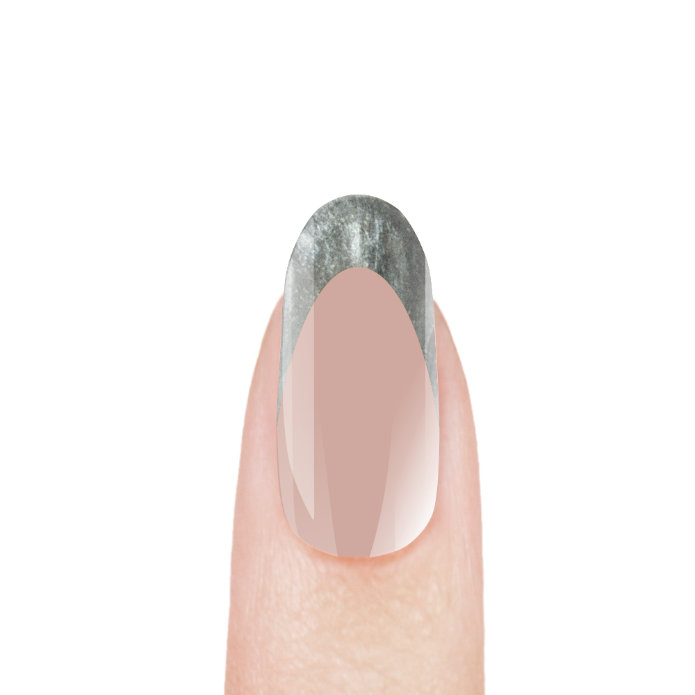 Витражный скульптурный гель для моделирования ногтей и френча G-035 Silver Perlmutt