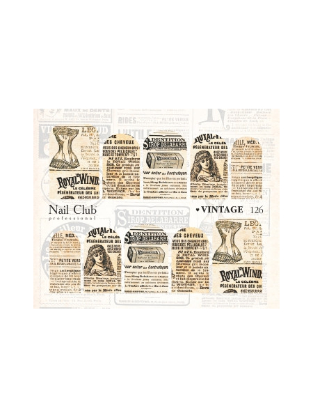 Купить слайдер-дизайн для ногтей VINTAGE 126