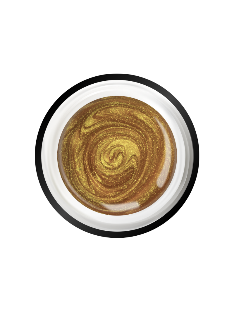 Купить гель-краску для маникюра с липким слоем GO-64 Gold 585 Gel One