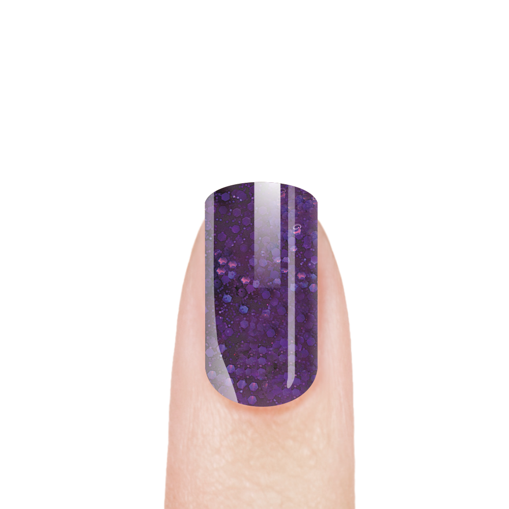 Набор фиолетовых гель-красок для ногтей с блёстками AMETHYST BRILLIANT