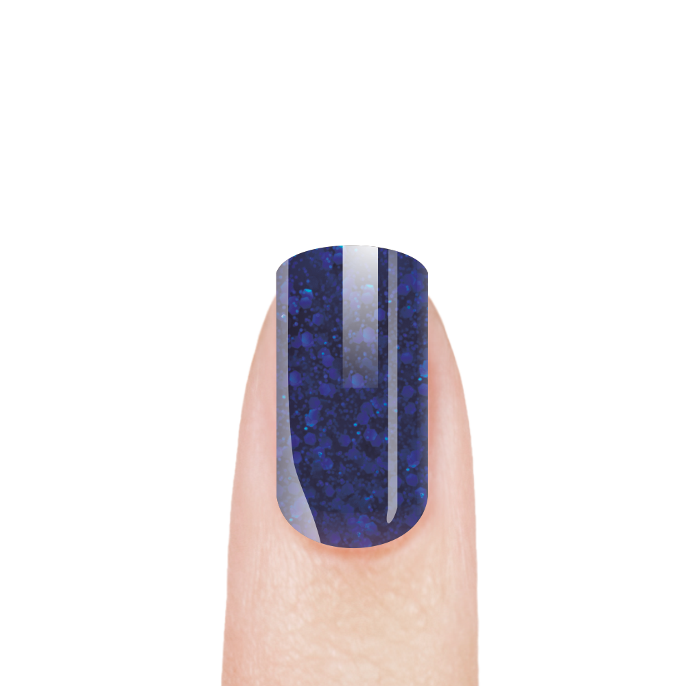 Набор синих гель-красок для ногтей с блёстками SAPPHIRE BRILLIANT