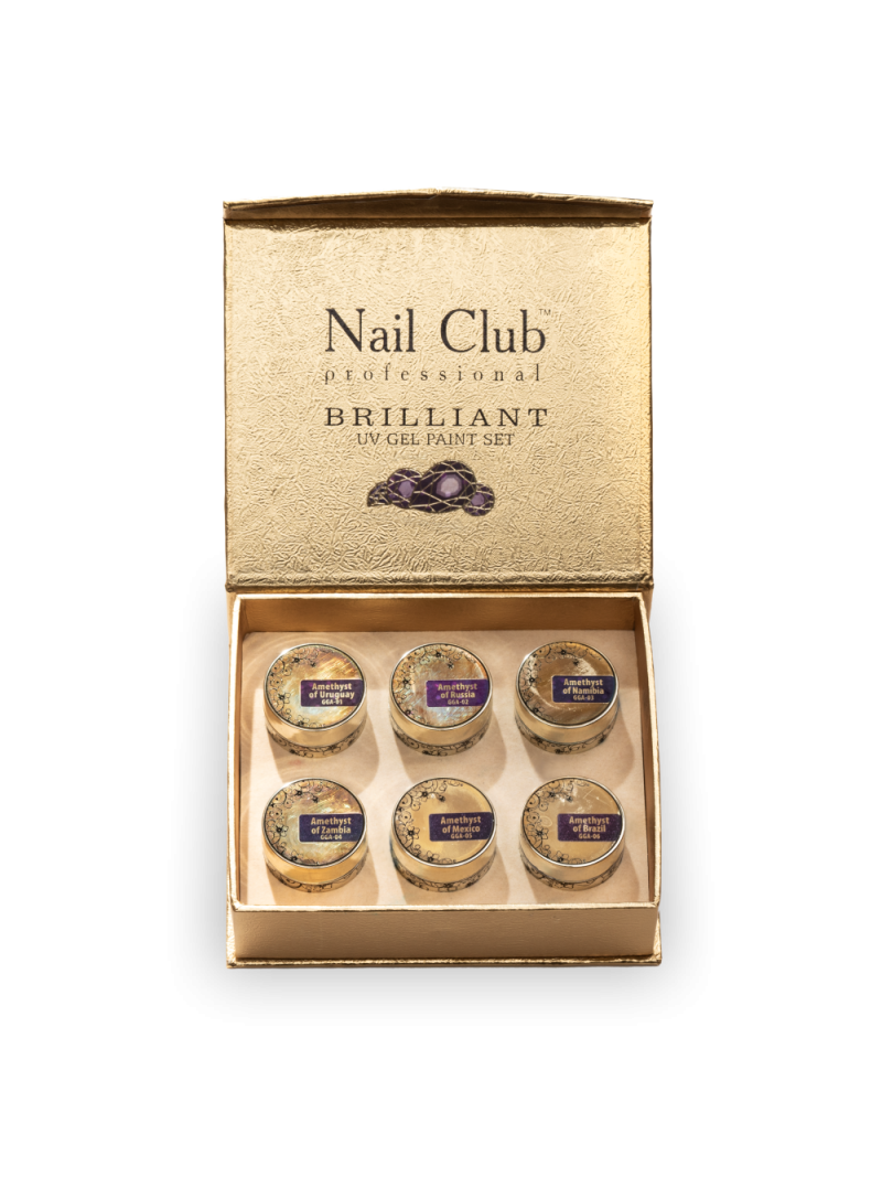 Купить гель-краску для ногтей с блёстками GGA-01 Amethyst of Uruguay