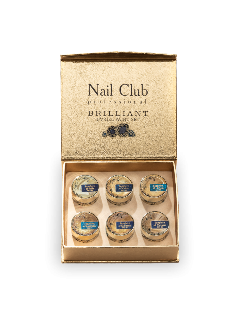 Купить гель-краску для ногтей с блёстками GGS-05 Sapphire of Cambodia