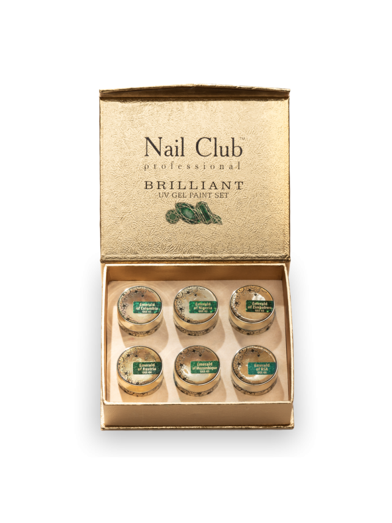 Купить гель-краску для ногтей с блёстками GGE-01 Emerald of Colombia