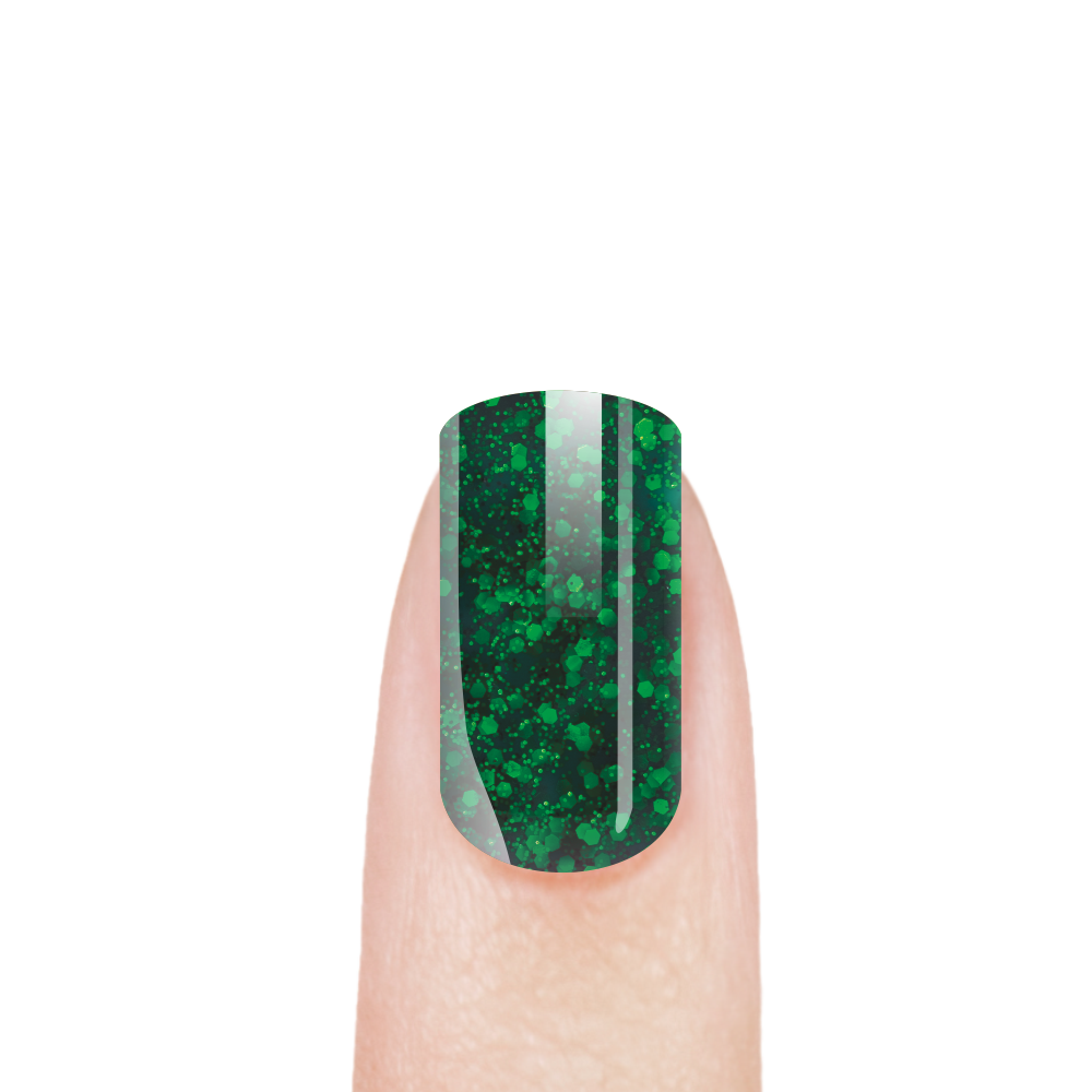 Гель-краска для ногтей с блёстками GGE-02 Emerald of Nigeria