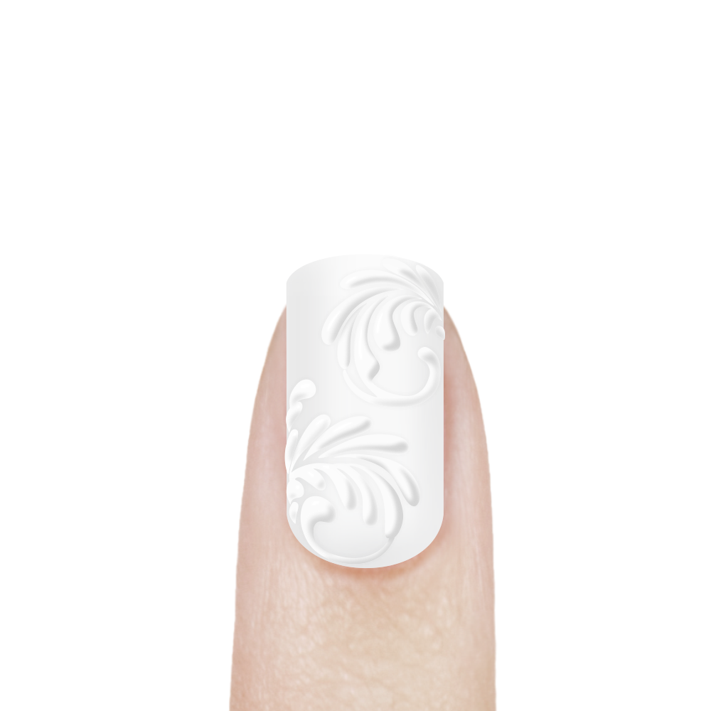 Гель-краска для 3D объёмной росписи ногтей PASTA-01 White