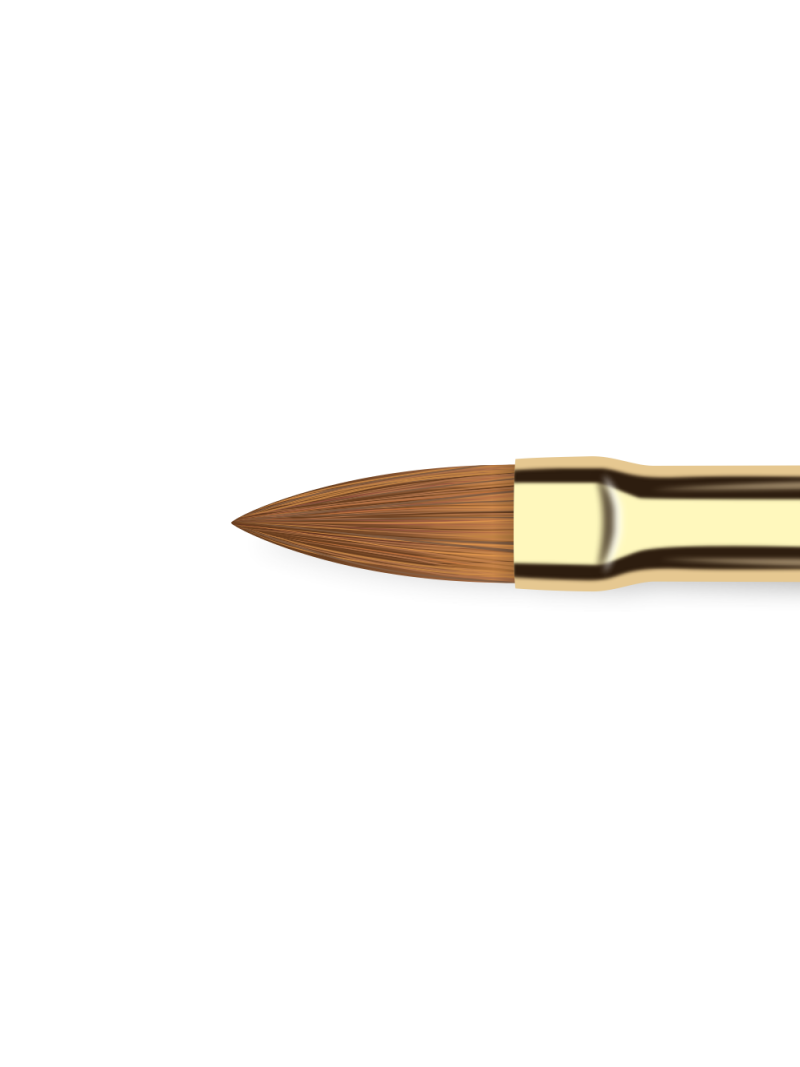 Купить кисть из меха колонка для моделирования акрилом ногтей 8К-А